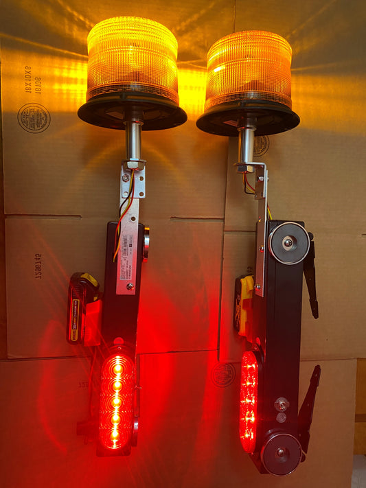 TA89 Set of Wireless Light Bar with 5" Round Amber Light (Florida approved)